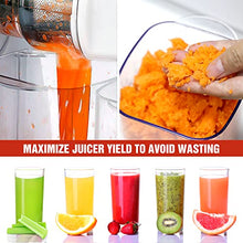 Load image into Gallery viewer, KOIOS Juicer, Masticating Juicer Machine, Slow Juice Extractor with Reverse Function, Cold Press Juicer Machines with Quiet Motor, Easy to Clean with Brush