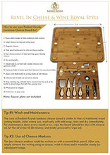 Load image into Gallery viewer, Unique Housewarming Gifts, Men, Women Birthday, Thanksgiving Gift | Extra Large Cheese Plate Board with Hidden Magnetic Drawer holding Cheese Knives, Serving Forks, Markers and Wine Accessories