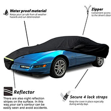 Load image into Gallery viewer, Yixin Waterproof Car Covers for 1984-1996 C4 Corvette, Car Cover 190T Covers Customer Fit 100% Waterproof Windproof Strap & Double Door Zipper Up to 200” L (C4:(1984-1996))