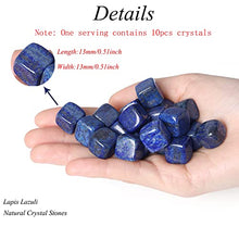 Load image into Gallery viewer, 10PCS Lapis Lazuli Natural Healing Crystals Stones Set Square Bulk Polished Pocket Palm Thumb Polished Healing Crystal Gemstones Sets for Meditation Yoga Chakra Reiki Balancing Crystal Therapy