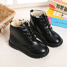 Load image into Gallery viewer, Timatego Toddler Boys Girls Hiking Boots Waterproof Non Slip Warm Winter Ankle Oxford Shoes Kids Rain Snow Boots(Toddler/Littler Kid)(9 toddler 11 black)