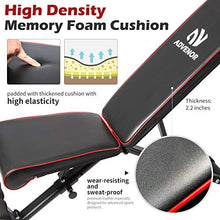 Load image into Gallery viewer, ADVENOR Weight Bench Adjustable Strength Training Incline Decline Full Body Workout Foldable Exercise Bench For Home Gym