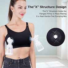 Load image into Gallery viewer, Hands Free Pumping Bra, Momcozy Adjustable Breast-Pumps Holding and Nursing Bra, Suitable for Breastfeeding-Pumps by Lansinoh, Philips Avent, Spectra, Evenflo and More(Black, Small)