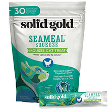 Load image into Gallery viewer, Solid Gold Lickable Cat Treats - Chicken SeaMeal Squeeze Squeezable Cat Treats for Indoor Cats 30 Pack - Made with Fiber-Rich Seaweed for Digestive Health for Immune Support - 3 oz / 30 Count
