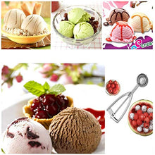 Load image into Gallery viewer, Emoly Ice Cream Scoop Set, Steel Ice Cream Scoop, Cookie Dough Metal Cupcake Spoons Include Large-Medium-Small Sizes Balls for Ice Cream, Cupcake, Muffin (3 PCS)