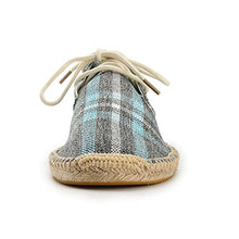 Load image into Gallery viewer, Alexis Leroy Checked Canvas Men Espadrilles New Blue 41 M EU / 7-7.5 M US