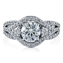 Load image into Gallery viewer, BERRICLE Rhodium Plated Sterling Silver Round Cubic Zirconia CZ 3-Stone Anniversary Engagement Ring 2.08 CTW Size 4