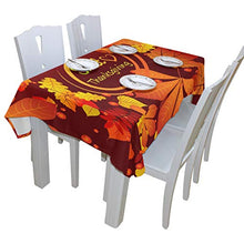 Load image into Gallery viewer, ALAZA Red Maple Thanksgiving Celebrate Thanksgiving Tablecloth,Washable Tablecloth,60 x 108 Inch Oblong/Rectangle Tablecloth for Family Dinner,Indoor or Outdoor Parties Etc