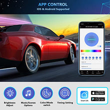 Load image into Gallery viewer, DR.CAR Interior Car Lights, RGBIC Car LED Lights with APP & Remote Control, 16 Million Colors, Music Sync, Timing Function, Two-Lines Design 72 LED Lights for Car, DC 12V