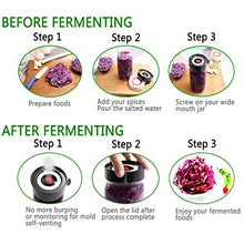 Load image into Gallery viewer, AMZUShome Fermenting Lids Kit Waterless Airlock For Wide Mouth Mason Jar Fermentation Not Crock Pots,Make Sauerkraut,Kimchi,Pickles Or Fermented Foods.4 Pack+1 Pump(Black)