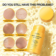 Load image into Gallery viewer, Turmeric Clay Stick Mask Organic Vitamin C Purifying Clay Mask Blackhead Cleansing Healing Clay Mud Mask Deep Clean Pore Improve Skin Acne Scars Facial Mask With Blackhead Remover Extractor ToolS