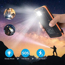 Load image into Gallery viewer, ADDTOP Solar Charger 25000mAh Portable Solar Power Bank with Dual 2.1A Outputs Outdoor External Battery Pack Compatible Most Smart Phones, Tablets and More