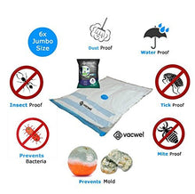 Load image into Gallery viewer, Vacwel Jumbo Vacuum Storage Bags for Clothes, Quilts, Pillows, Space Saver Size 43x30” Extra Strong (Pack of 6)
