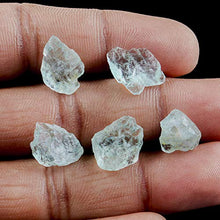 Load image into Gallery viewer, 25cts New Lot A+ Raw Aquamarine Rough Crystals, Rough Aquamarine, Natural Gemstone, Aquamarine Supply, March Birthstone, Crystals for Jewelry, Raw Crystals for Pendant, Aquamarine Rough, 2-3pcs