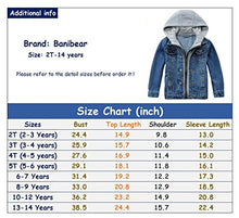 Load image into Gallery viewer, Banibear Toddler Boys Hooded Denim Jacket Coat Kids Children Zipper Windproof Hoodie Outerwear, Blue, Size 4-5 Years(Tag110)