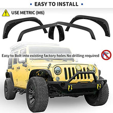 Load image into Gallery viewer, OEDRO Flat Front & Rear Fender Flares Compatible with 2007-2018 Jeep Wrangler JK & JKU Unlimited, 4 PCS Off-Road Steel Liner Set
