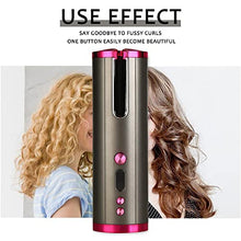 Load image into Gallery viewer, Automatic Hair Curler, Portable Auto Hair Curling Iron Wand with LCD Display, Adjustable 5 Temperature, Curls and Timer Settings, Fast Heating for Hair Styling (Gray)