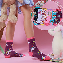 Load image into Gallery viewer, Children Cotton Crew Socks For Girl Boy Kids Toddler Gift Fashion Cute Cartoon Animal Stocking Stuffer Unicorn Socks 6 Pack (Unicorn-I, 5-8 Years Old)