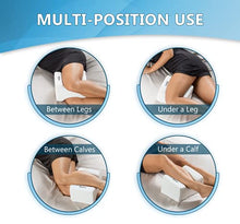 Load image into Gallery viewer, ComfiLife Orthopedic Knee Pillow for Sciatica Relief, Back Pain, Leg Pain, Pregnancy, Hip and Joint Pain - Memory Foam Wedge Contour