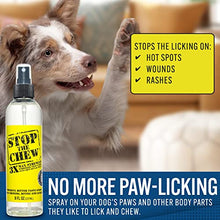 Load image into Gallery viewer, Emmy's Best Pet Products Stop The Chew 3X Strength Anti Chew Bitter Spray Deterrent for Dogs and Puppies - Alcohol-Free - Most Powerful Bitter Deterrent - 8 Ounce