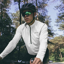 Load image into Gallery viewer, Spotti Men's Long Sleeve Cycling Jersey, Bike Biking Shirt- Breathable and Quick Dry (Chest 40-42 - Large,White)