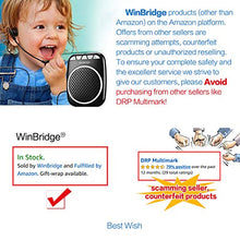 Load image into Gallery viewer, WinBridge WB001 Rechargeable Ultralight Portable Voice Amplifier Waist Support MP3 Format Audio for Tour Guides, Teachers, Coaches, Presentations, Costumes, Etc.-Black