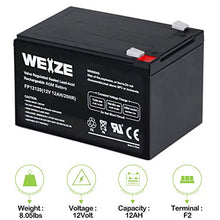 Load image into Gallery viewer, Weize 12 Volt 12AH SLA Rechargeable Battery Replace UB12120, EXP1212, 6FM12, LHR12-12, GPS12-12, F2, 2 Pack