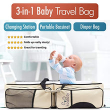 Load image into Gallery viewer, Koalaty 3-in-1 Universal Baby Travel Bag, Portable Bassinet Crib, Changing Station, Diaper Bag for infants and newborns. The best baby shower gift for new mom and dad.