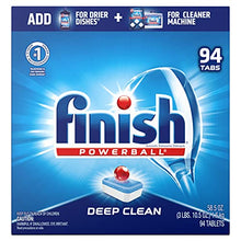 Load image into Gallery viewer, Finish All In 1, Dishwasher Detergent - Powerball - Dishwashing Tablets - Dish Tabs, Fresh Scent, 94 Count Each