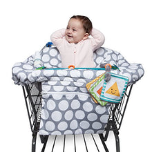 Load image into Gallery viewer, Boppy Preferred Shopping Cart and Restaurant High Chair Cover, Gray Jumbo Dots