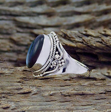 Load image into Gallery viewer, Wenbin Fashion Vintage Ladies 925 Sterling Silver Turquoise Moonstone Ring Oval Cut Natural Bohemian Wedding Jewelry Size 6-10 (US Code 7)