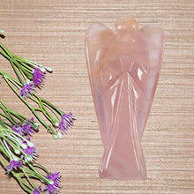 Load image into Gallery viewer, YATHABI Rose Quartz Golden Wire Handmade Gemstone Tree with Rose Quartz Gemstone Carved Angel for Attracting Positive Energies Crystal Healing Chakra Balancing & Home Decor