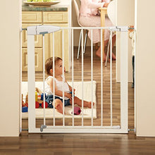 Load image into Gallery viewer, Munchkin Easy Close Pressure Mounted Baby Gate for Stairs, Hallways and Doors, Walk Through with Door, Metal, White