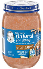 Load image into Gallery viewer, Gerber 3rd Foods Natural for Baby Grain & Grow Jar, Pear Peach Oatmeal, 6 OZ