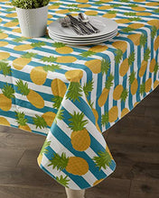Load image into Gallery viewer, DII Tablecloth Vinyl Table Top, 60 x 102, Pineapple