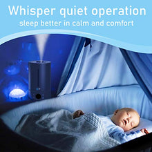 Load image into Gallery viewer, TBI Pro 6L Ultrasonic Humidifier with Top-Fill, 360° Nozzle for Home Large Room, Bedroom, Office, Travel, Babies - Easy to Clean Humidifiers Anti-Leak System, Auto Shut-Off, Black