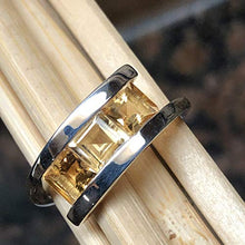 Load image into Gallery viewer, Natural 2ct Golden Citrine 925 Solid Sterling Silver Ring Size 6, 6.75, 7, 7.75, 8, 10