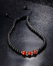 Load image into Gallery viewer, Lightock Lava Rock Anklets for Women Ankle Bracelets for Women Bracelet Essential Oil Diffuser Energy Healing Crystal/Red Agate