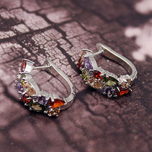 Load image into Gallery viewer, Women Gemstone Earrings Peridot Garnet Amethyst Morganite Fashion Jewelry (Clip-on Earrings)