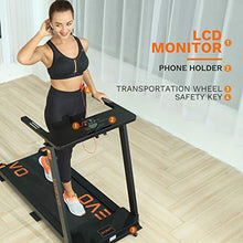 Load image into Gallery viewer, UREVO Foldable Treadmills for Home,Under Desk Electric Treadmill Workout Running Machine,2.5HP Portable Compact Treadmill with 12 Pre-Set Programs and 16.5 Inch Wide Tread Belt