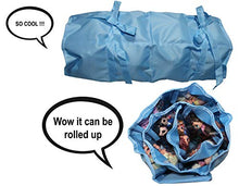 Load image into Gallery viewer, HOME4 LOL Toys Hanging Over The Door Storage Organizer Carrying Travel, 40 Clear View Pockets, Roll Up, for Small Dolls, Cars, Jewelry, Hair Accessories, Arts & Crafts, Bead, Sewing and More (Blue)