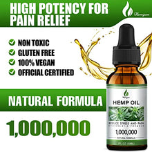 Load image into Gallery viewer, (3 Pack) Organic Hemp Oil for Pain Relief and Inflammation - Helps Anxiety Stress Relief Sleep Aid Relaxation Mood Focus - Made from Hemp Seed Oil Extract - Vegan Drops Tincture - Non-GMO