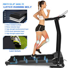 Load image into Gallery viewer, ANCHEER Folding Treadmill, Electric Running Machine with LCD Monitor Motorized,Pulse Grip and Safety Key,Portable Fitness Treadmill for Home/Office Use,US Stock (Black)
