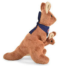 Load image into Gallery viewer, BOHS Plush Red Kangaroo with Australia Scarf and Removable Joey - Huggable Soft Stuffed Mom and Baby Animals Toy- 11 Inches