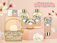 Load image into Gallery viewer, Home Spa Gift Basket, Bath Spa Kit for Women, with Body Lotion, Shower Gel, Bubble Bath, Body Scrub, Bath Salt, Bath Bomb, Gift Set for Women…