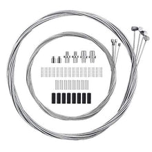 Load image into Gallery viewer, YASI Bike Brake Cable Shifter Cable, 8 Pack Bicycle Brake Cables Shift Cables Set for Mountain Bike and Road Bike, including 6 End Ferrules, 8 Cable End Caps, 8 Silicone O-Rings and 8 Housing End Caps