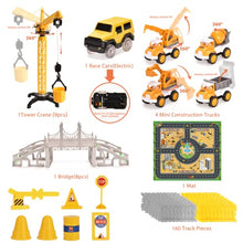 Load image into Gallery viewer, Construction Toys Cars Race Track Kids Toys for Boys ,5 Car Toys Trucks and DIY Assembly Track,Construction Site Vehicles Toy Set for Ages 3 4 5 6 7 8+ Year Old Girls Boys Kids