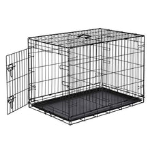 Load image into Gallery viewer, AmazonBasics Single Door Folding Metal Dog Crate Kennel with Tray, 36 x 23 x 25 Inches