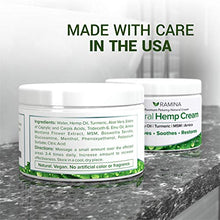 Load image into Gallery viewer, Ramina Natural Hemp Extract Pain Relief Cream - Made in USA - Potent Turmeric, MSM & Arnica - Relieves Inflammation, Muscle, Joint, Back, Knee, Nerves & Arthritis Pain - Non-GMO - 2 fl. oz