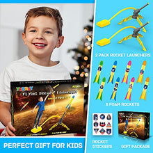 Load image into Gallery viewer, YEEBAY Rocket Air Launch Toy for Kids Age of 3, 4, 5, 6, 7, 8+ Years Old Boys, Girls, 2 Pack Stomp Launchers & 8 Colorful Foam Rockets, Fun Outdoor Game, Ideal Xmas Birthday Gift